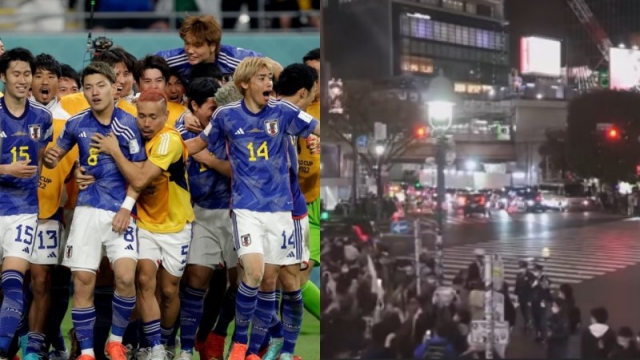ชิบูย่าแทบแตก ช๊อตแฟนที่ญี่ปุ่นฉลองชัยชนะนัดแรกบอลโลกเหนือเยอรมัน