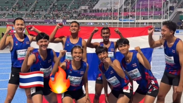 ทีมผลัดหญิง 4x100 เมตร ทีมชาติไทย คว้าเหรียญประวัติศาสตร์เอเชีย พร้อมทุบสถิติใหม่