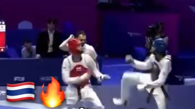 ชมช็อตวินาทีประวัติศาสตร์ “หยู บัลลังก์” เทควันโดทีมชาติไทย โค่นเกาหลีใต้ คว้าแชมป์โลก