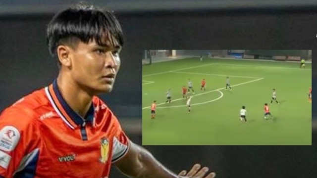 ต่างชาติทึ่งทั้งสนาม !! ชมช็อตสุดมหัศจรรย์ของ “ยศกร บูรพา” กองหน้าทีมชาติไทย ซัดประตูระยะ 35 หลาผู้บรรยายยังทึ่ง