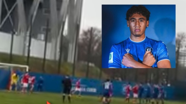 ชมช็อต “พีรวัส ฟินน์ บราวน์” ปราการหลังไทยแท้ 1.9 เมตร  ลงตัวจริงพังประตูในลีกเยอรมัน