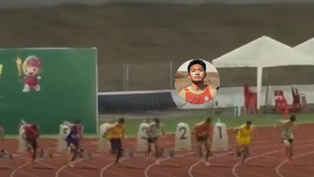 อึ้งกันทั้งสนาม !! ช๊อตวินาที “เทพบิว” สับอย่างโหด สปีดเต็มหลอด ทำลายสถิติ 100 เมตรชายกีฬามหาวิทยาลัย