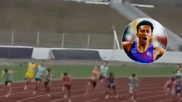 อึ้งกันทั้งสนาม !! ชมช็อต “เทพบิว” สับสปีดแซงไม่ไว้หน้า กระชากเหรียญทอง วิ่งผลัด 4×100 เมตรชาย อินทนิลเกมส์
