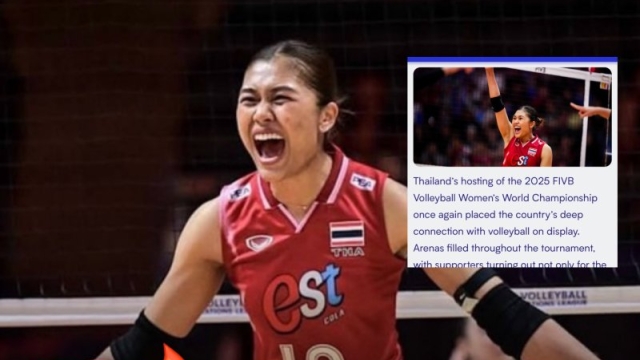 ฮือฮา !! สื่อลูกยางโลก ลงบทความยกย่อง “ควีนบีม พิมพิชยา ก๊กรัมย์” มือตบสาวทีมชาติไทย