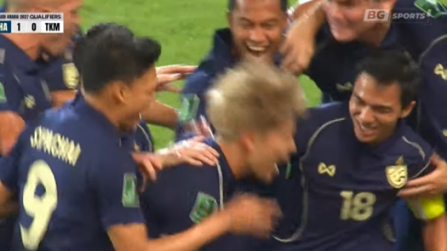 เติร์กเมนิสถาน สุดช็อก !! โดน “ทีมชาติไทย” ยิงขึ้นนำ 1-0