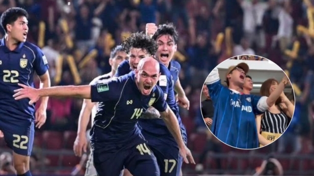 น้ำตาแทบไหล !! ช็อตวินาที “โตโน่ ภาคิน, บอย ปกรณ์, อิมเมจ สุธิตา” เฮลั่นสนามราชมัง หลังไทยคว่ำเติร์ก