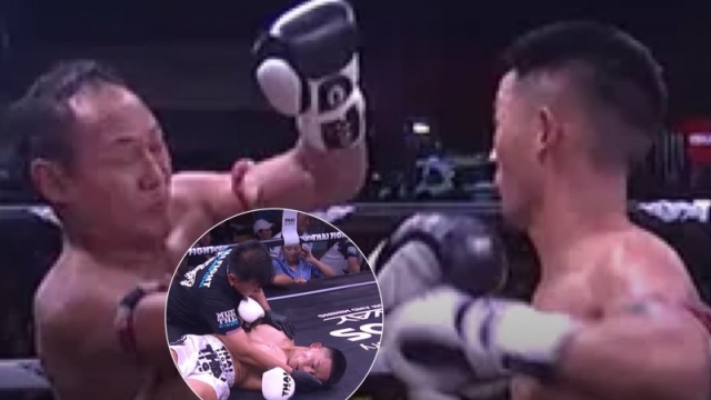 ความรู้สึกแฟนมวยจีน สุดช็อก !! หลังเห็น “แสนชัย” 45 ปี ออกอาวุธครั้งเดียว น็อกยอดนักชกชาวจีน ร่วงคาเวทีเพียง 25 วิ