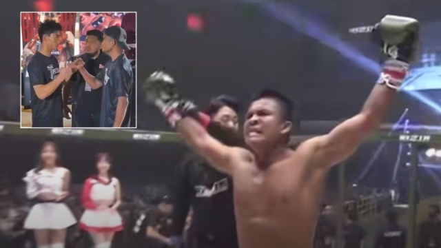 เดือดไฟลุก !! T Fight เผยช็อตขึ้นชั่งน้ำหนัก Face-off ครั้งแรก ไฟต์หยุดโลก บัวขาว บัญชาเมฆ ปะทะ “เกาเฟิง”