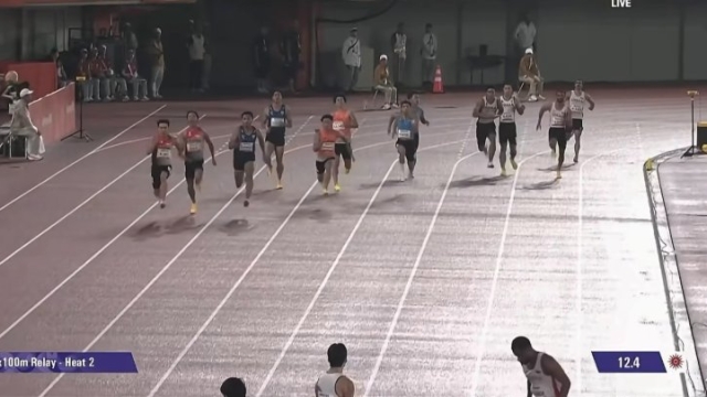 ชมช็อต “เทพบิว” นำทัพผลัด 4x100 สับสปีดเบียด เจ้าภาพญี่ปุ่น ทะลุเข้าชิงเหรียญทอง
