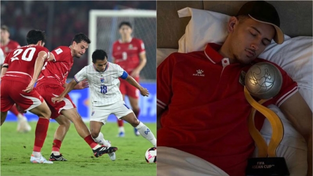 อดีตแข้งวูล์ฟแฮมป์ตัน โพสต์ภาพช็อต นอนหลับกับถ้วย “ฟีฟ่า อาเซียน คัพ” พร้อมใส่แคปชั่น