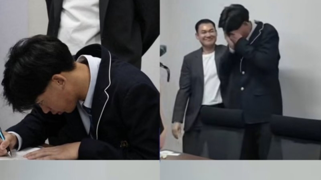 กลั้นน้ำตาไม่อยู่ !! วินาที “น้องภูมิ ภูมิรพี” ร้องไห้หลังฝันเป็นจริง จารึกประวัติศาสตร์ไทยคนแรกบอลนักเรียนสู่ทีมดัง J1 ญี่ปุ่น